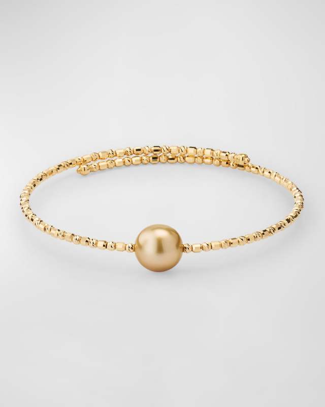 18K Yellow Gold South Sea Pearl Wrap Bracelet